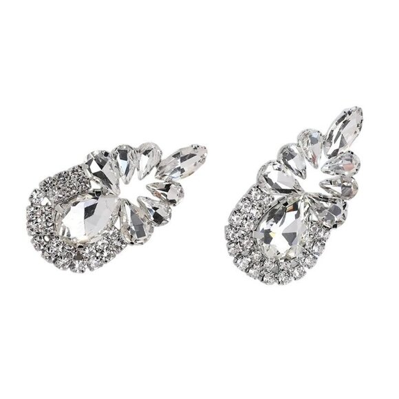 2/$24 Elegant Vintage Crystal Statement Earrings NWT - Picture 3 of 7